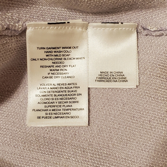 NWT Rachel Roy January Lavender Ivory Striped Long Sleeved Top Size S - Picture 6 of 8